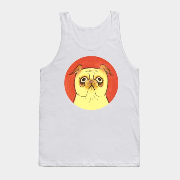 Colored Pencil Pug Tank Top by michelletabares